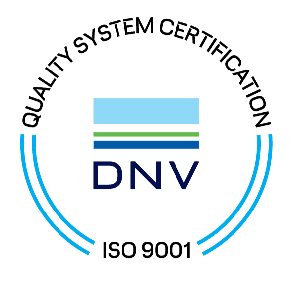 Il logo della certificazione ISO 9001 rilasciato dall'ente certificatore